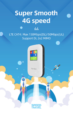 2700mAh-3000mAh Mobile 4G Router With Screen Black Unlocked
