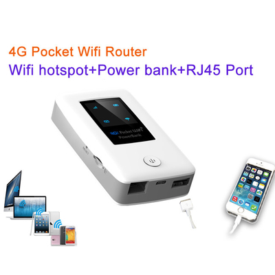 5000mAh 4G Wireless Pocket Router With RJ45 Wan Lan Port